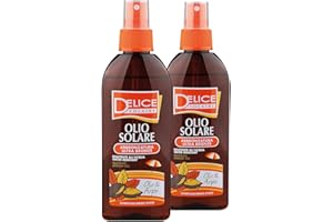 Delice Solaire | Olio Solare Abbronzatura Ultra Bronze, con Olio di Argan, da 150 ml, Confezione da 2 Pezzi