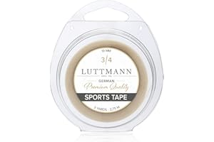 LUTTMANN® Sports Tape 19 mm x 2,75 m - Wig Hair System Tape Cinta adhesiva para pelucas de cabello humano, extensiones de tul, sistemas capilares, postizos y extensiones