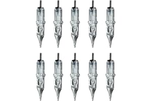 Okaywork Lot de 10 aiguilles de tatouage - 0,35 mm - Pour machine de tatouage, permanent, cosmétique (5RL) (1205RL)