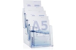 Taymar® DIN A5 Prospektständer mit 4 Etagen, Transparent