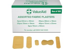 Value Aid Assorted Fabric Plasters - Box of 100