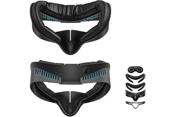 AMVR Face Cover Pad Interface faciale Compatible avec Les Accessoires Meta/Oculus Q3S, avec Remplacement de Coussin(fit Elite/Stock Head Strap)