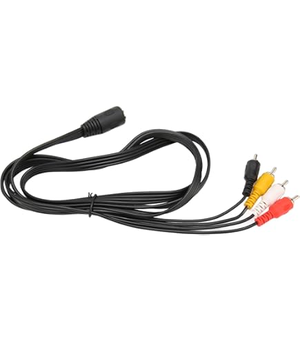 RIIEYOCA 9-pins DIN composietkabel naar RCA audio video 9-polige stekker naar 3 cinch-stekker stereo AV-verbindingskabel voor video- en audioapparatuur, 1,8 m