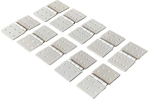 VUNIVERSUM 10 mini cerniere in nylon, 37 x 20 mm, per aeroplano, vela, aereo, timone Aileron, colore bianco, modellismo