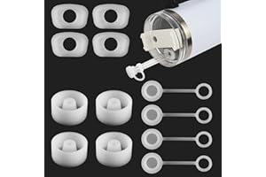 AUAUY zestaw 4 silikonowych stoperów odpornych na zalanie, 3 szt., akcesoria Stanley Cup, 1,000 oz/30 uncji, szczelny zestaw uszczelek do kubków (4 słomki, 4 kubki kwadratowe, zatyczka