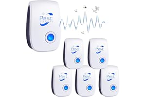 PEHTIY Ultraschall Schädlingsbekämpfer, 6 Stück Mäuseabwehr Mäusevertreiber Ultraschall & Elektronische Insektenschutzmittel, Pest Control Repeller für Mäuse Ratten Mücken Kakerlaken Spinnen Fliegen