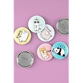 Ms Major Selection Sevimli Hayvanlar - Cute Animals - Eğlenceli - Iğneli Rozet Seti - Broş - Yaka - &Ccedil;anta Rozeti 5 Adet