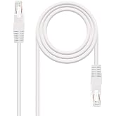 NanoCable 10.20.0401-W &ndash; Ethernet Cable RJ45 Cat.6 UTP AWG24, 100% Copper, White, 1 m Patch Cord