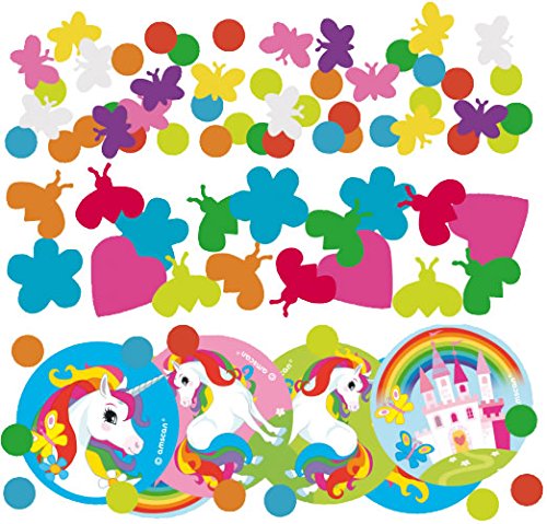 Konfetti * REGENBOGEN-EINHORN * als Tischdeko für Kindergeburtstag oder Einhorn-Mottoparty // ca. 500 Konfetti-Teile // Deko Kinder Geburtstag