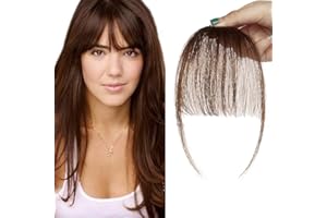 SEGO Dopinka do włosów z prawdziwych włosów z klipsami, 100% naturalne włosy Remy, 3 g, średni brąz #4