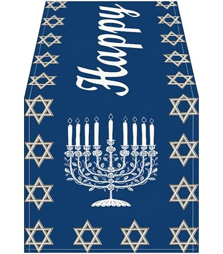 Décorations Hanoukka - Lot De 4 Menorahs LED à Piles, Styles Variés, Fer, Lumière Blanche