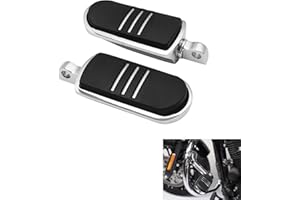 TCMT incrustations de chrome en caoutchouc Streamliner Piquets de pied pour moto Footpeg Ensemble de Repose-pieds pour Harley V-rod 2002-2013