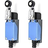 QWORK Rollenschwenkhebel Endschalter ME-8104 10A 250VAC, 2 Stück