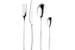 Pintinox Set posate per 6 persone, serie Ocean, Acciaio Inox Nichel free, 24 pezzi, Made in Italy