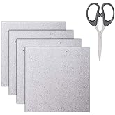 4 Pieces Waveguide Cover Mica Plates Leaves Microwave Oven Repair Part 13 x 13 cm with Scissors for Use Universal Microwave O