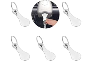 Bikasun 5 Piezas llaveros para Carro de la Compra, Desbloqueo De Carro Metálico Chip Carrito Compras Extraíble Moneda para Carro Compra Llavero Herramienta Chip Compras, Fichas Carritos