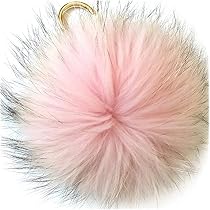 2 Bommel-Schlüsselanhänger Aus Kunstfell – Süße Ballerina-Pompons Für Rucksack & Tasche, Rosa
