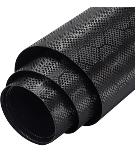 Riloer 3D Car Carbon Fiber Vinyl Wrap Roll, Universele Zelfklevende Film Sticker voor Auto's en Motoren, Interieur/Exterieur DIY Decoratie, 1,52 m * 50 cm, Rood