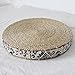 Produktbild Handgefertigt aus Binse Spitze Stroh Maisblatt Kissen CATTAIL Schwamm Kissen Retro Circular Yogamatte Seat Pad (Stroh, Durchmesser 40 cm (15.75in) Höhe 6–8 cm (6–8 cm)), Binse, Diameter 40cm(15.75in) Height 6-8cm(2.36-3.15in)