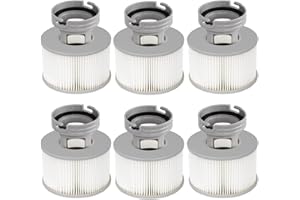 YanBan 6 Set Hot Tub Filters+ Screw-in Base Adaptor for MSpa Inflatable Pools, Enhanced Version Filter Cartridge Pump Fit for MSPA all Current Hot Tubs