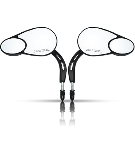 HONGK- Custom Chrome Big Size Mirrors Compatible with Fits 1982-Late HONGK- Custom Chrome Big Size Mirrors Compatible with Fits 1982-Late