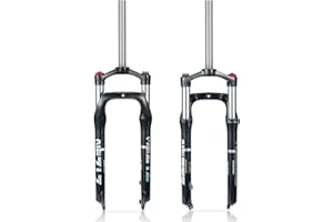 ZTZ 26 x 4,0 Pollici Fat Tire MTB Sospensione Fork – Travel, 135 mm Spacing Hub,9 mm QR, Manuale Lockout Oil Spring Mountain Bike Front Fork, Ideale per Snow Beach XC Mountain Bikes