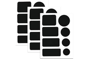 SKYSTUFF 24 Pieces Down Jacket Patches Nylon Repair Tape, Tent Repair Kits, Self-Adhesive Repair Patch for Jacket Tent Outerwear Repair, Fix Holes in Clothing, Sleeping Bags, Black