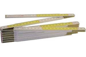 Metrica 23169 Metro, 3m, Decimali Rossi, Bianco/Giallo