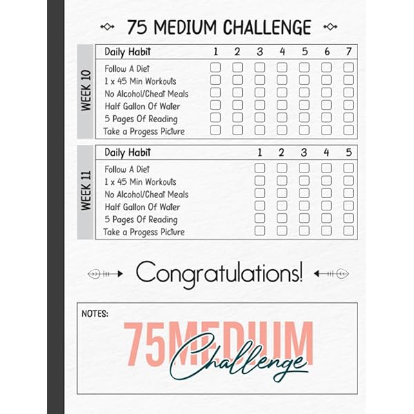 75 Day Medium Challenge Tracker: with Cleaning Rule: Amazon.co.uk: Jayne, Ashley: Books 75-day-medium-challenge-tracker-with-cleaning-rule-amazon-co-uk-jayne-ashley-books