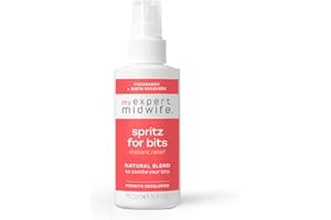 My Expert Midwife Spritz for Bits, 150ml Pregnancy & Postpartum Relief Spray to Ease Perineal Discomfort, Hospital Bag Maternity Essential, Natural Formula for Soothing Care Before & After Birth