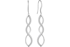 Aurora Tears Orecchini pendenti da donna Elegant 925 Sterling Silver CZ Teardrop Eardrop