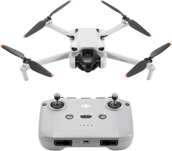DJI Mini 3 – Dron Mini con cámara ligero y plegable con vídeo 4K HDR, 38 min de tiempo de vuelo, Grabación vertical y funciones inteligentes, con Mando a distancia, C0 - 1