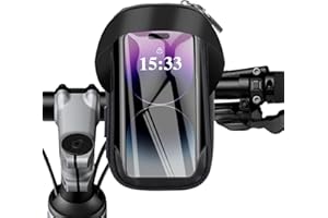 UKOFEW Borsa Telaio Bici Borsa Impermeabile，Supporto Cellulare Bici Rotazione 360°，Borsa Portacellulare per Bicicletta per Smartphone 4.5-6.4 pollici