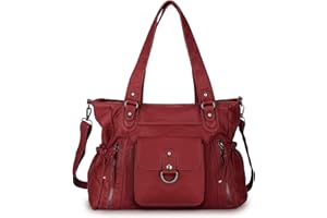 UBORSE Handtaschen Damen Weiches Kunstleder Umhängetasche Retro Ledertasche Vintage Hobo-Taschen Tragetasche Tote Crossbody Tasche Henkeltasche für Schule Reisen Arbeiten Einkaufen