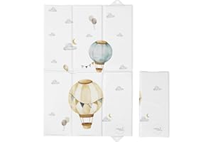 BABY COMFORT Fasciatoio da viaggio pieghevole per bambini, morbido, impermeabile, portatile (palloni)