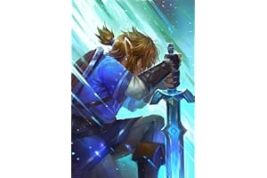 DVBQQWE Kits de pintura de diamantes para adultos, Legend of Zelda, pintura 5D con diamantes, kit de pintura por números con arte de gemas, 12 x 16 pulgadas