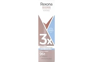 Rexona Maximum Protection Desodorante Aerosol Antitranspirante para mujer Clean Scent, 150 ml