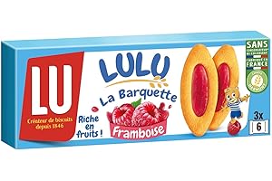 Lulu La Barquette - Génoise à la Framboise - Idéal pour le Goûter - 4x Pack de 3 Sachets Fraîcheur (120 g)