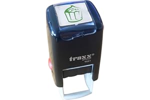 STAMP DESIGN 4U Traxx 9021 Loyalty Card Self Inking Rubber Stamp *A Green Cup Cake Design*