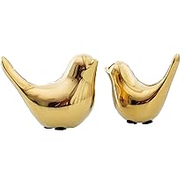 2 Statuette Uccelli In Ceramica Nero - Decorazione Moderna Per Casa, Giardino, Ufficio, Desktop - Foto 11