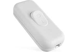 EMOS Interrupteur de rechange pour câble d'alimentation 2 x 0,5-0,75 mm² - Interrupteur intermédiaire avec pince à vis pour 230 V/2,5 A - Interrupteur à cordon adapté pour câble de lampe à 2 fils pour