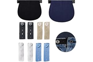 KOLZEMV 10 Pièces femme enceinte, Extenseur Pantalon Ajustables pour Femmes Enceintes Extensions de Bouton Pantalon élastique de Maternité Extension de Ceinture Réglable pour Hommes Jeans Pantalons