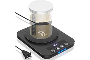 BURMONG Sauerteigstarterwärmer, Präzise 1°F Einstellbar (70–110 °F), Wärmematte Sauerteig mit 24-Stunden-Timer & Speicherfunktion, Perfekt zum Backen zu Hause und zur Sauerteiggärung (black)