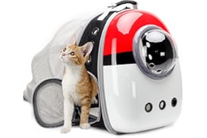 Interfashioner® Cat Carrier Backpack, Back Expandable Space Capsule Pet Carrier Backpack Bubble for Kitten Small Dog up to 5.5 kgs, Backpack for Cat