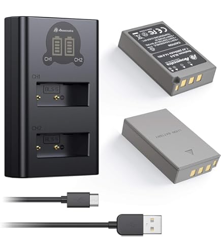 2 Batterie Li-ion BLS-5 Per Olympus - Ricaricabili 2100mAh Compatibili E-M10 E-PL5 - Foto 6