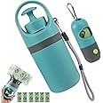 Masroo 6 Pcs Portable Dog Poop Scooper Set with Holder & Claw Clip, Pooper Bag Dispenser with LED Flashlight, Leash Attachable, Dog Walker Waste Picker for Small Medium Large Dogs, 90 Bags Include