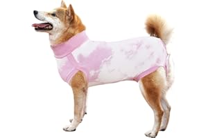 LIANZIMAU Tutina per il recupero del cane per chirurgia del cane, da donna, per castrazione maschile, canottiera medica per animali domestici, alternativa al collare elettronico, colore rosa