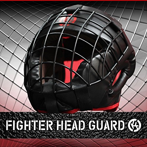 Fighter Krav Maga Headguard with Metal Bars - S