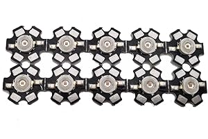 Vrabocry 10 Stück High Power LED Chip 3W Deep Red Plant Grow Light (650nm - 660nm/400mA - 500mA/DC 2V - 2.2V/3 Watt) SMD COB Emitter Diode Components 3 W Bead Mit 20mm Schwarz Stern PCB