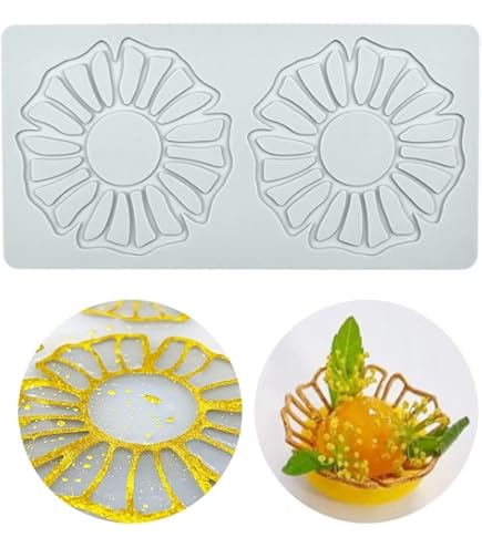 Moule Silicone Creux Cœur Dentelle 3D – Idéal Chocolat, Fondant, Bonbons, Cupcakes – 20 × 10,6 Cm Anti-Adhésif